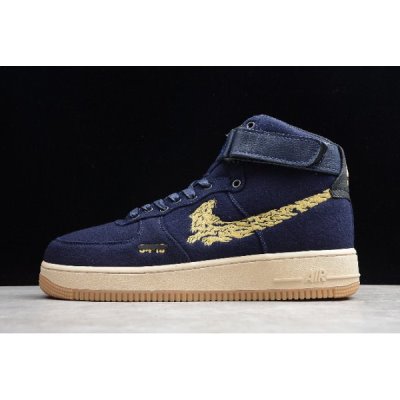 Nike Air Force 1 High Premium Id Lacivert Kaykay Ayakkabı Türkiye - CDM7KD02